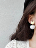 Sweet Heart Pom Pom Earrings Soft Pink Plush Ball Drop Earrings Cute Girlish Jewelry 