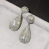 European & American Luxury Full Rhinestone Waterdrop Hot Air Balloon Earrings
