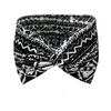 European & American Leopard Print Wide Cross Headband for Women