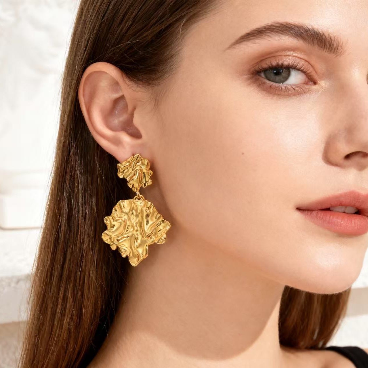 Tassel Flower Stainless Steel Earrings Luxury Earrings