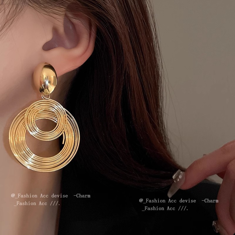 Vintage Circle Statement Earrings