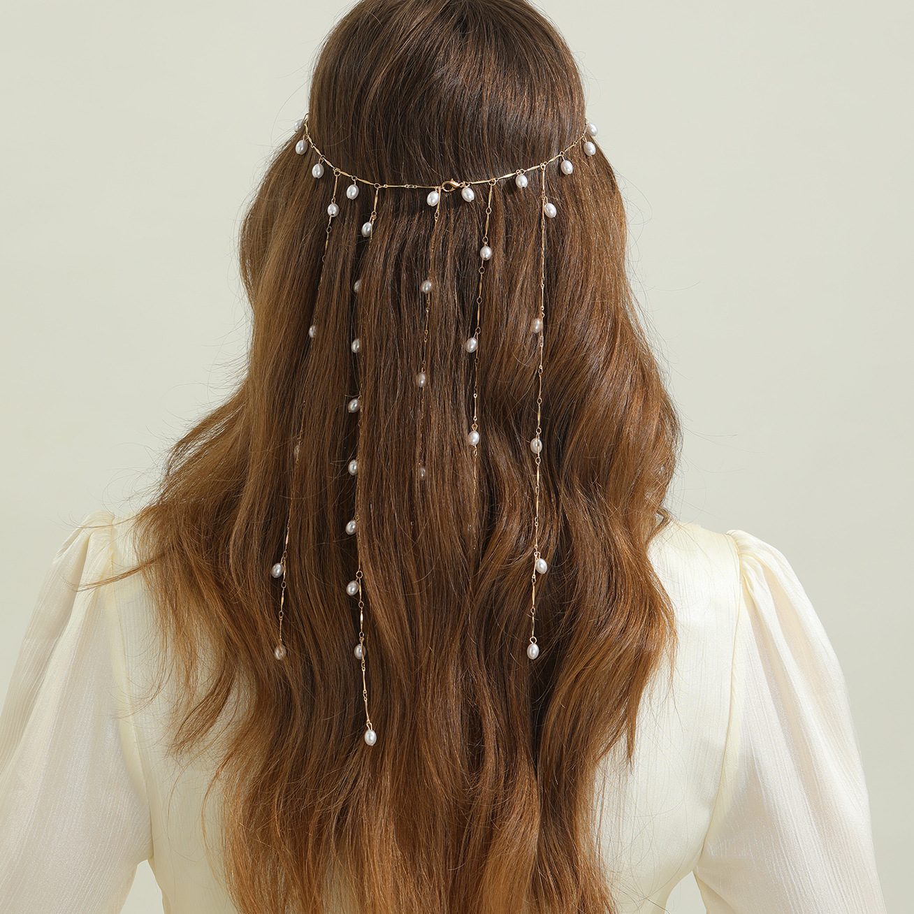 Pearl Tassel Hair Chain Fairy-like Braided Hair Accessory Chain