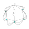European Multi-Layer Turquoise Drop Head Chain for Women