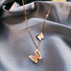 Dainty Layered Butterfly Necklace for Women Butterfly Pendant Choker Delicate Jewelry Gift for Her