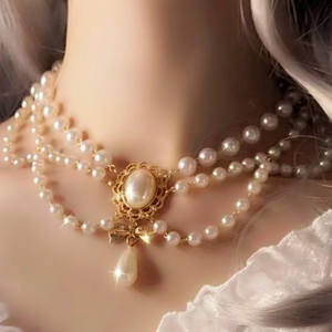 Vintage Double Layer Pearl Necklace