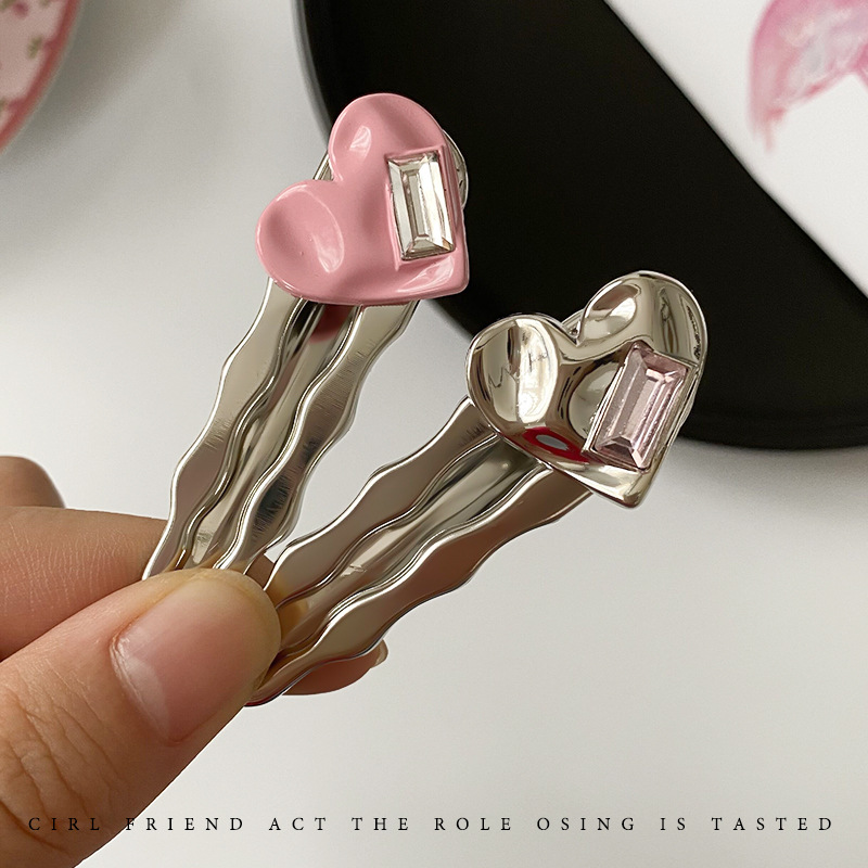 Silver Glossy Side Hair Clips for Women