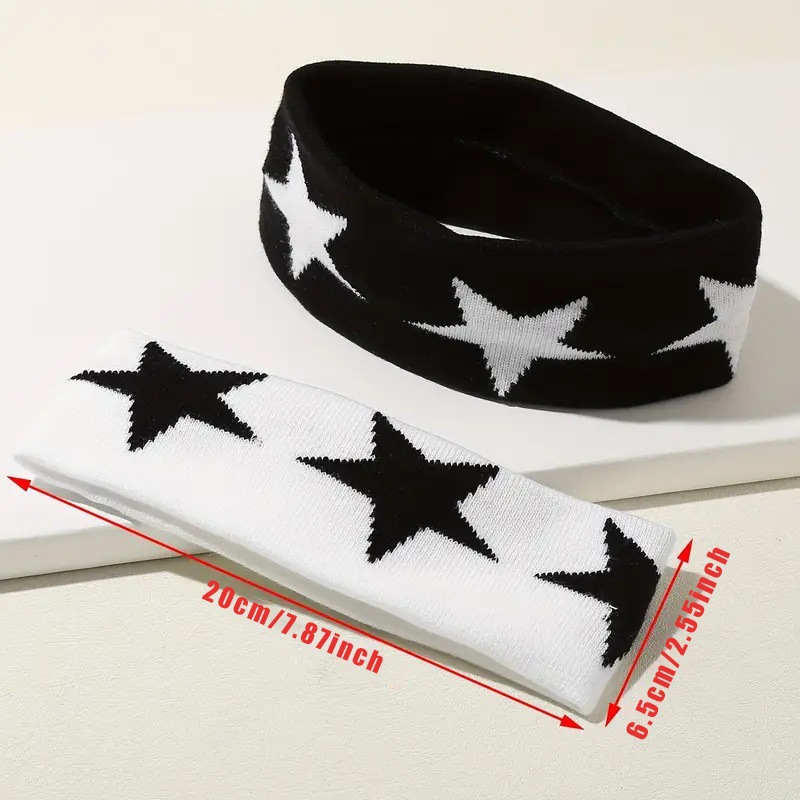 Five-pointed Star Wool Knitted Hip-hop Hairband