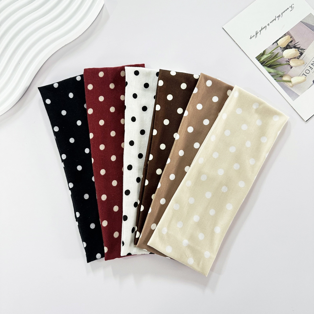 Polka Dot Yoga Elastic Hair Band