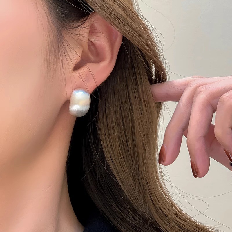 Matte Brushed Drop Earrings for Women