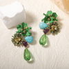Vintage Resin Flower Drop Earrings