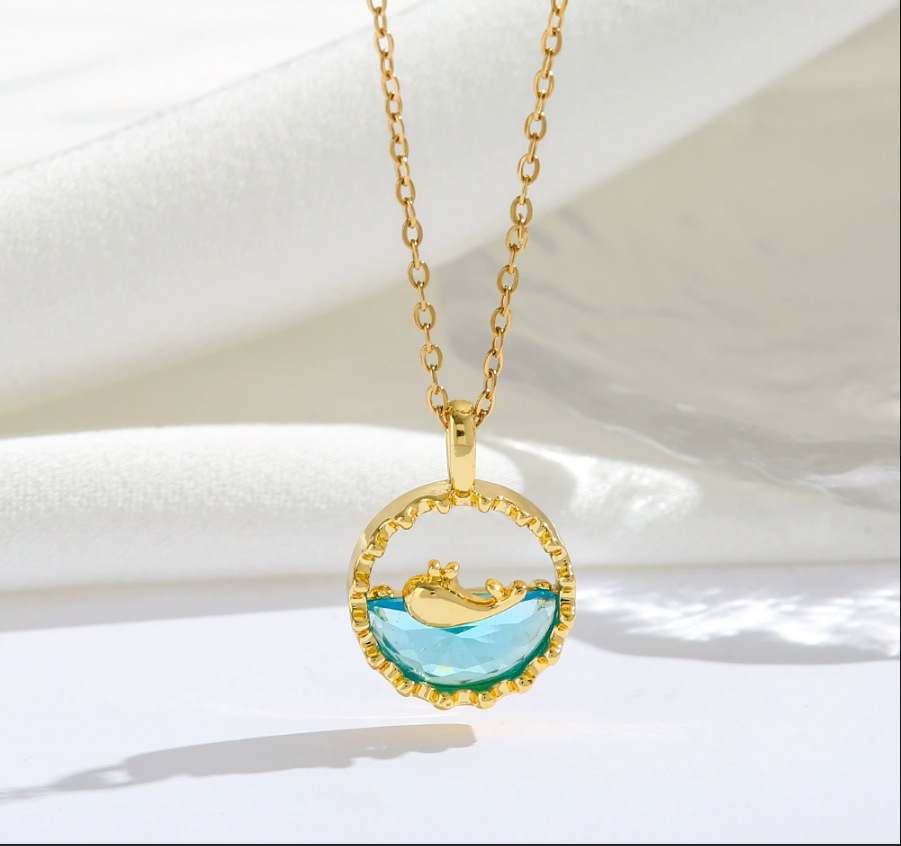 Whale & Ocean Series Clavicle Necklace for Women 