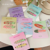 Spring Fruit Print No-Bend Hair Clips Cherry Grape Peach Side Barrettes