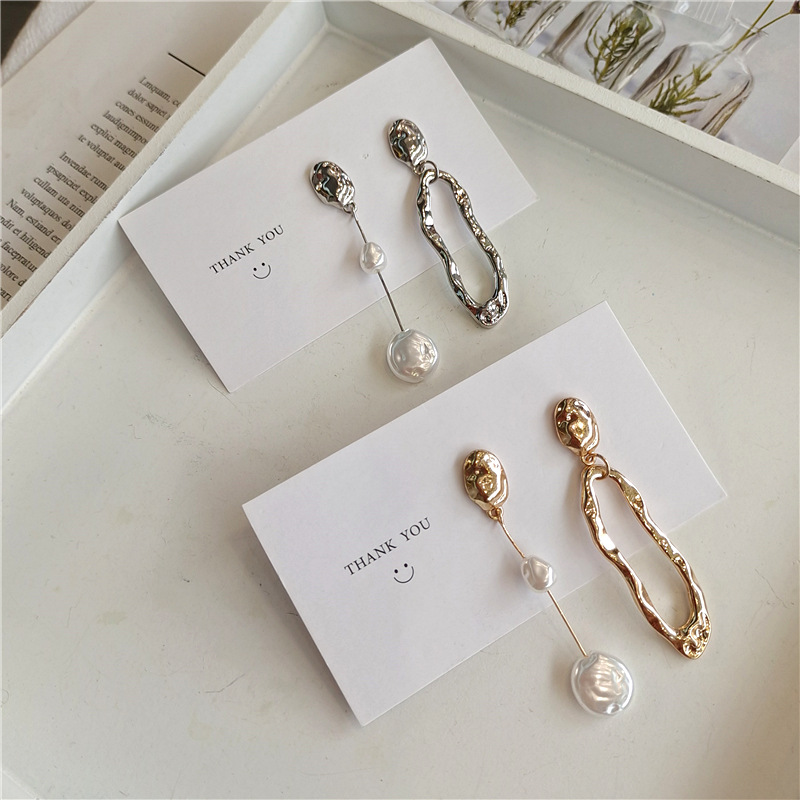 Geometric Baroque Pearl Earrings