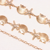 Seashell Starfish Link Waist Chain - Boho Beach Adjustable Dress Belt