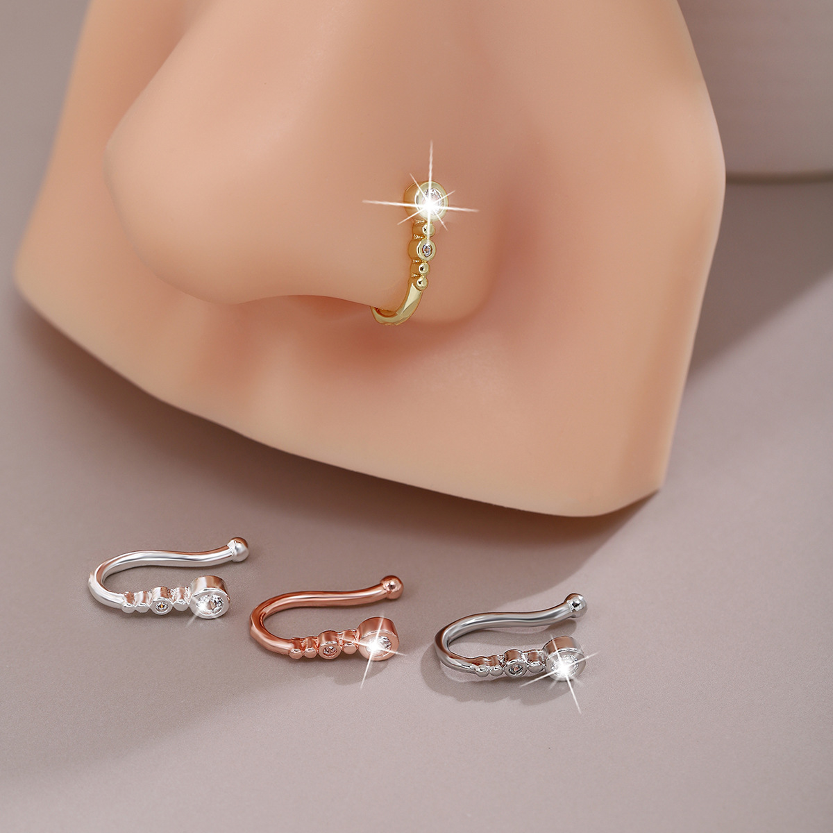 Non-Piercing U-Shaped Nose Cuff