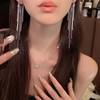 Long Gold Tassel Drop Earrings