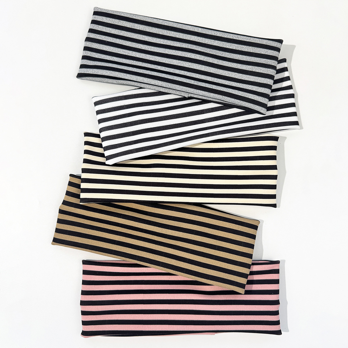 European And American Striped Elastic Hair Bands