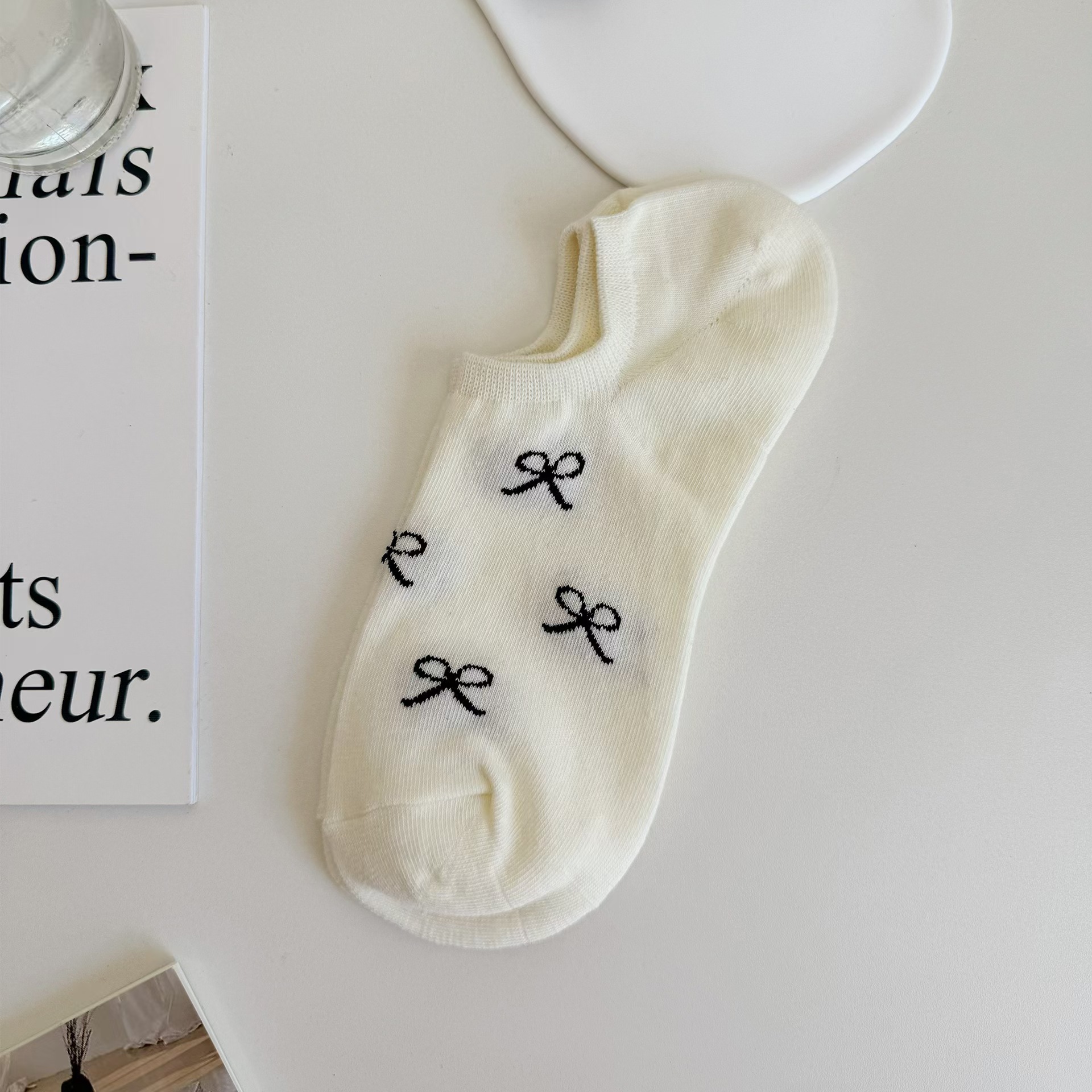 Summer Thin Bow Invisible No-Show Socks for Women