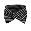 European & American Leopard Print Wide Cross Headband for Women