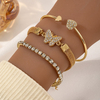 Love Heart Diamond Bracelet Jewelry Set for Women