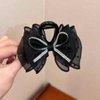 Shiny Bow Polka Dot Mesh Hair Claw