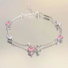 Ins Style Cherry Blossom Crystal Zircon Bracelet for Women