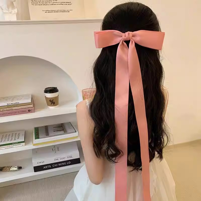 French Long Bow Ribbon Hair Clip