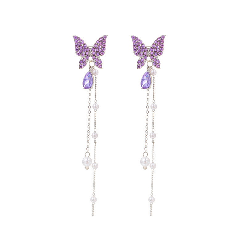 Fairy Sweet Butterfly Tassel Earrings for Women