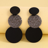 Creative Geometric Round Patch Earrings