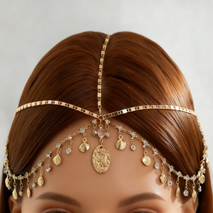 European Style Diamond Scallop Tassel Head Chain