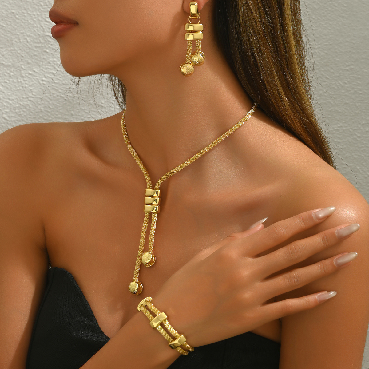 18K Gold Plated Geometric Jewelry Set