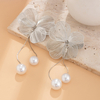 European & American 3D Ginkgo Flower Stud Earrings