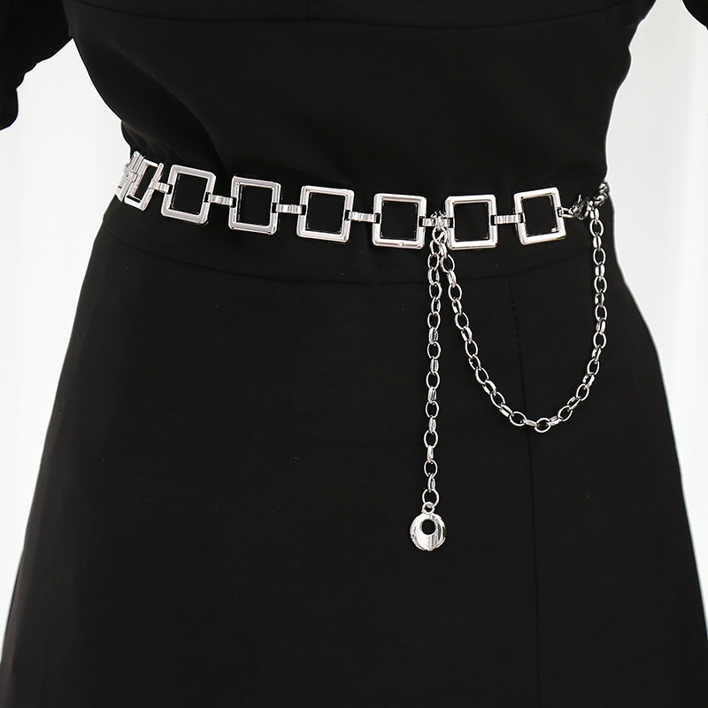 Gold Square Link Waist Chain
