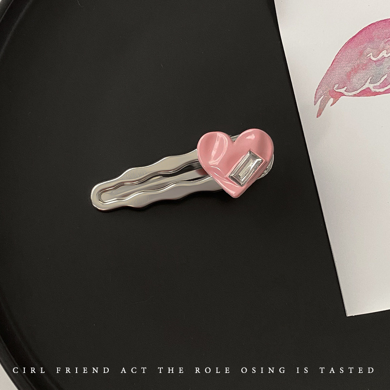 Silver Glossy Side Hair Clips for Women