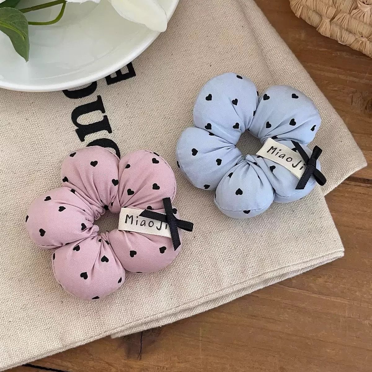 Cute Floral Scrunchies Hair Ties for Girls
