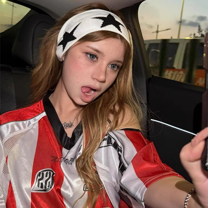 Five-pointed Star Wool Knitted Hip-hop Hairband
