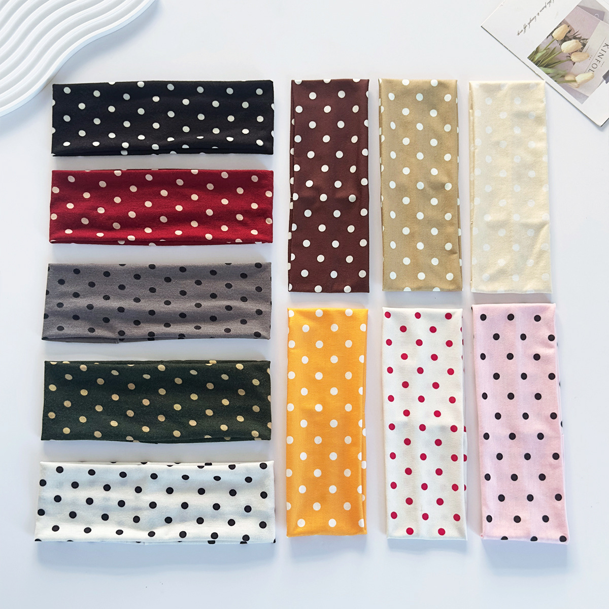 Polka Dot Yoga Elastic Hair Band
