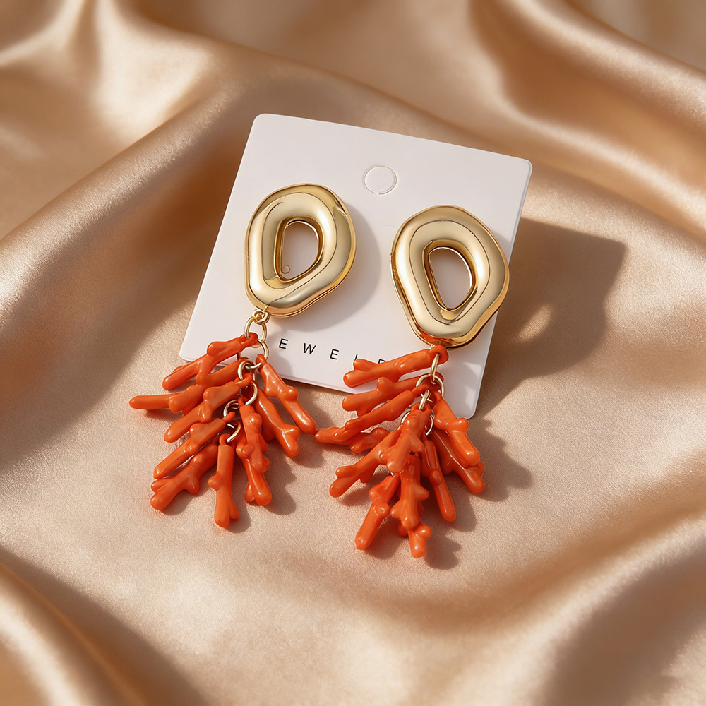 Ocean Style Coral Earrings for Women