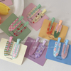 Spring Fruit Print No-Bend Hair Clips Cherry Grape Peach Side Barrettes