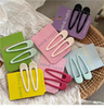 Macaron Color Oval No-Bend Hair Clips Colorful Side Barrettes