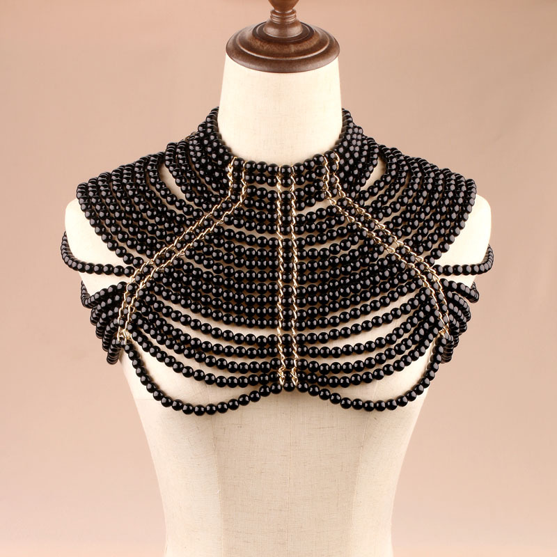 Multi-Layer Pearl Shoulder & Back Chain