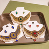 Vintage Metal Jewelry Set Bohemian Round Pearl Earrings Necklace