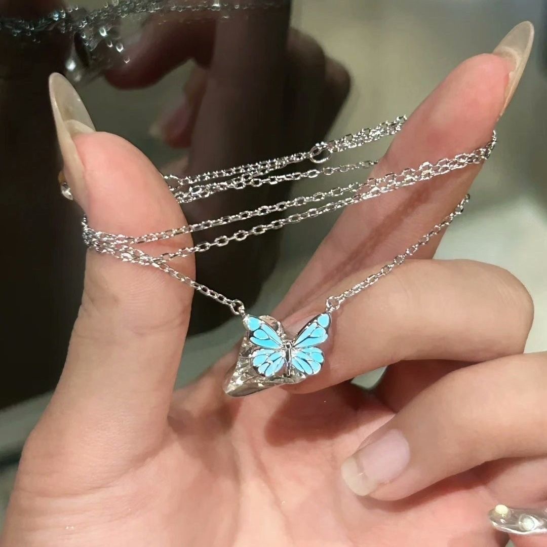 Aurora Butterfly Luminous Clavicle Necklace