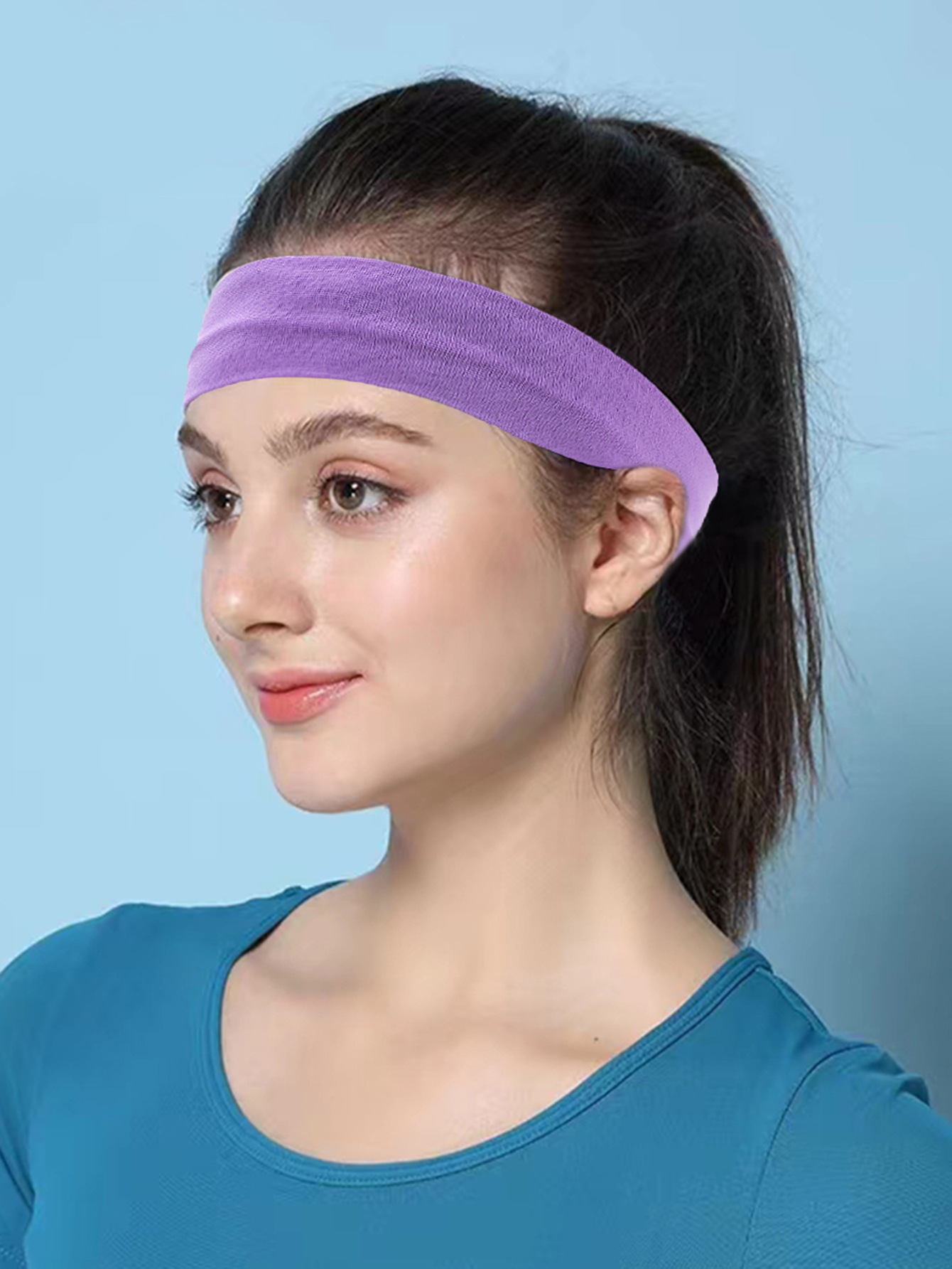 Boho Soft Stretch Headbands for Women – Non-Slip Hair Bands for Yoga Workout And Daily Wear Multiple Solid Colors Available