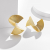 European American Vintage Spiral Geometric Fan Earrings for Women