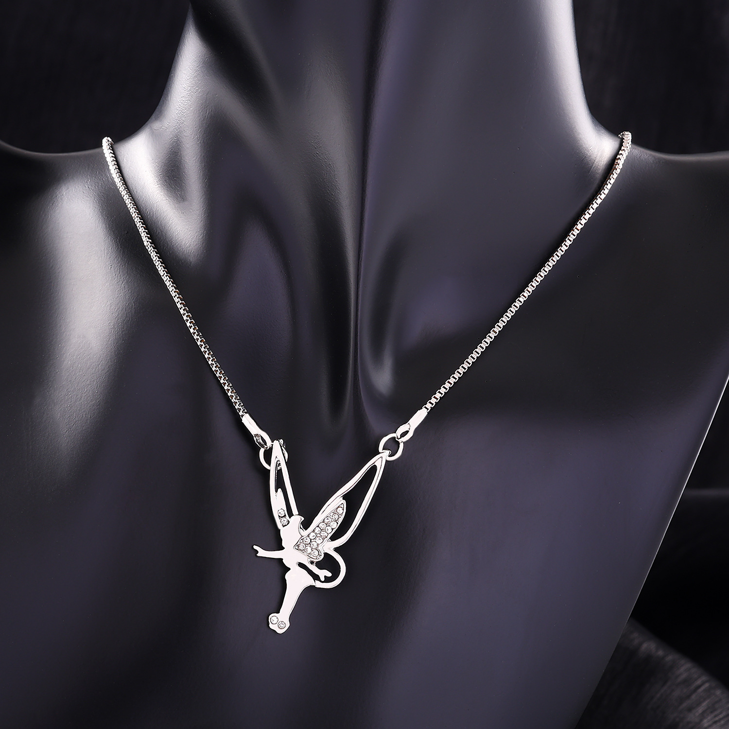 New Hot Sale Rhinestone Angel Wing Necklace for Women