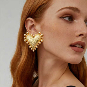 Minimalist Heart Stud Earrings