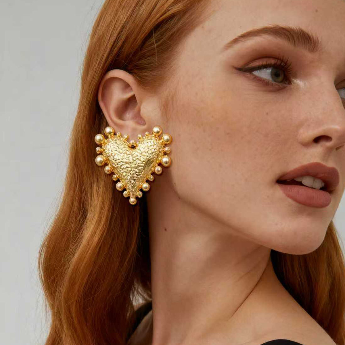 Minimalist Heart Stud Earrings