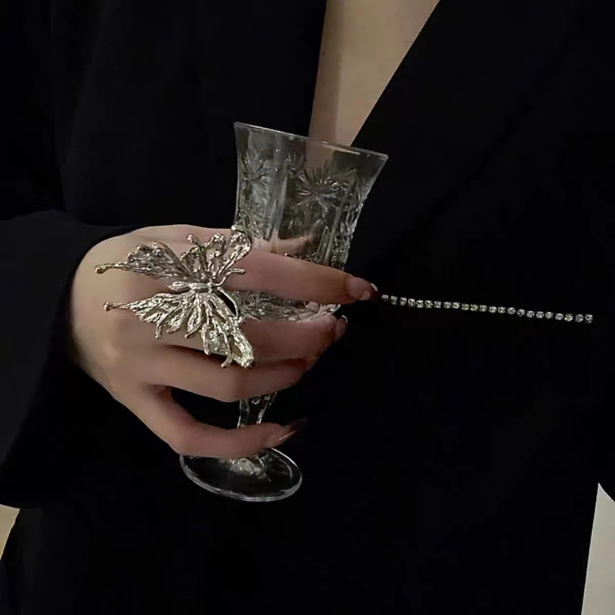 Oversized Butterfly Statement Ring