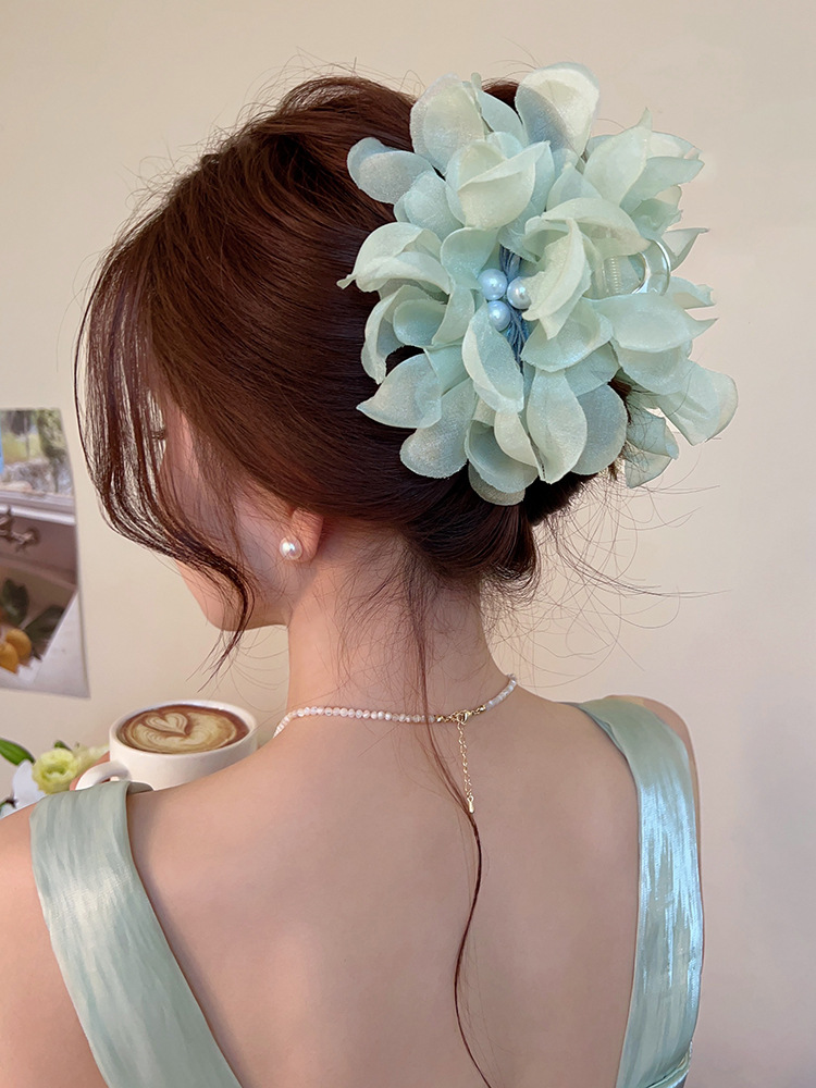 Summer Chiffon Flower Hair Claw Clips